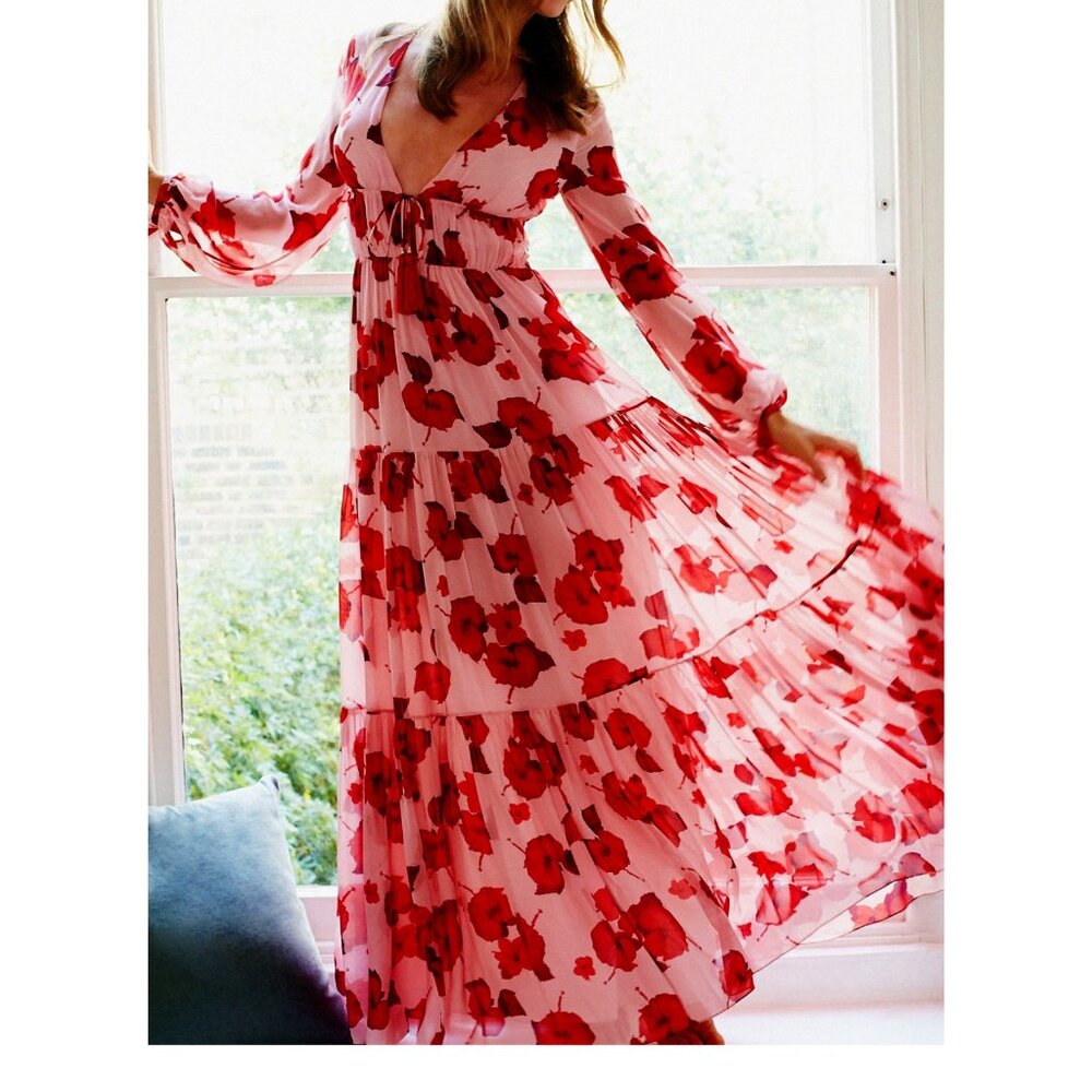 Freya Floral-print Silk-georgette Maxi Dress